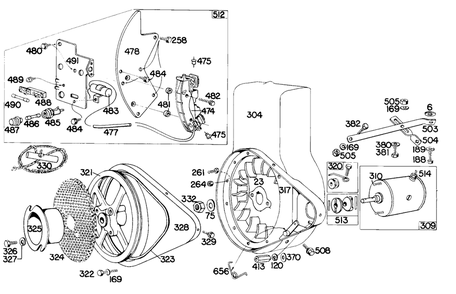 Electric Starter, Rewind Diagram and Parts List for 140702-0125-XX  Briggs and Stratton Engine